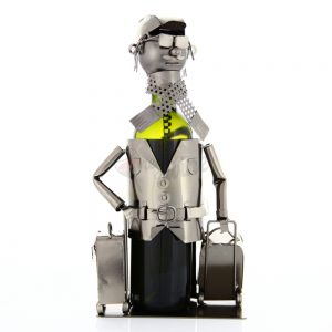 Kovový stojan na víno s motívom Obchodník, Promitor Vinorum | regioWine