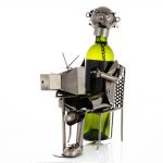 Kovový stojan na víno s motívom Dôchodca, Promitor Vinorum | regioWine