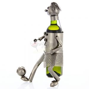 Kovový stojan na víno s motívom Futbalista, Promitor Vinorum | regioWine