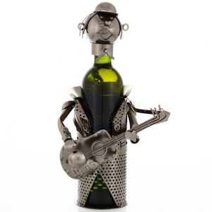 Kovový stojan na víno s motívom Gitarista, Promitor Vinorum | regioWine