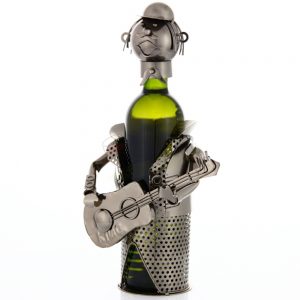 Kovový stojan na víno s motívom Gitarista, Promitor Vinorum | regioWine