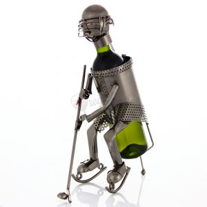 Kovový stojan na víno s motívom Hokejista, Promitor Vinorum | regioWine