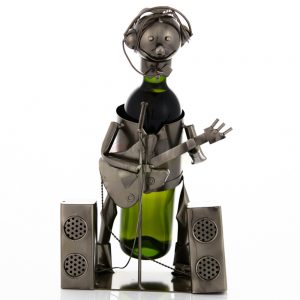 Kovový stojan na víno s motívom Hudobník, Promitor Vinorum | regioWine