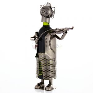 Kovový stojan na víno s motívom Huslista, Promitor Vinorum | regioWine