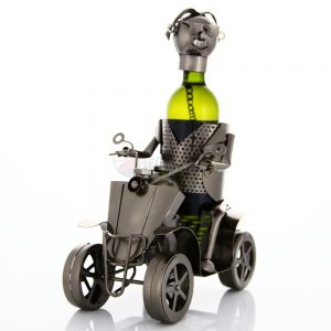 Kovový stojan na víno s motívom Štvorkolka, Promitor Vinorum | regioWine