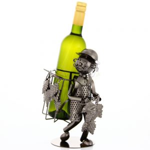 Kovový stojan na víno s motívom Vinár, Promitor Vinorum | regioWine