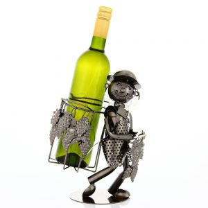 Kovový stojan na víno s motívom Vinár, Promitor Vinorum | regioWine
