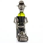 Kovový stojan na víno s motívom Záhradník s kosačkou, Promitor Vinorum | regioWine